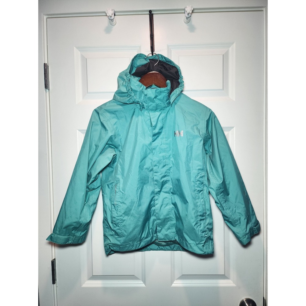 Helly Hansen Kids Helly Tech Protection Packable Rain Jacket Teal Turquoise